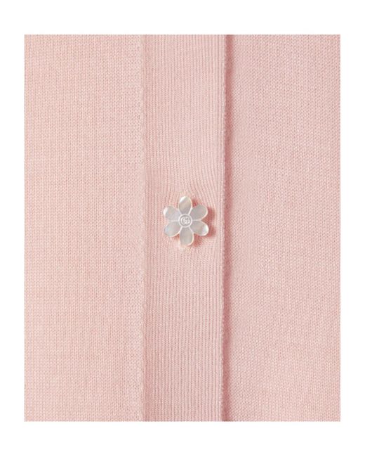 Gucci Pink Button-Up Knit Cardigan