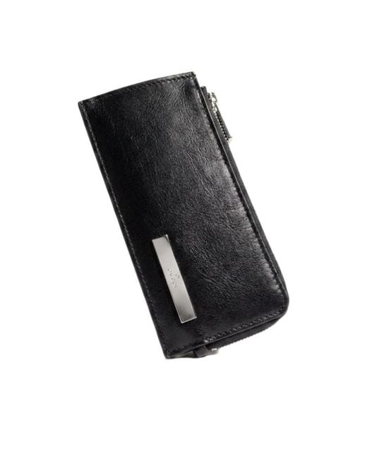 Gucci Black Card Holder With Metal Tag for men