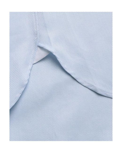 Zegna Blue Dress Business Long-Sleeved Shirt for men