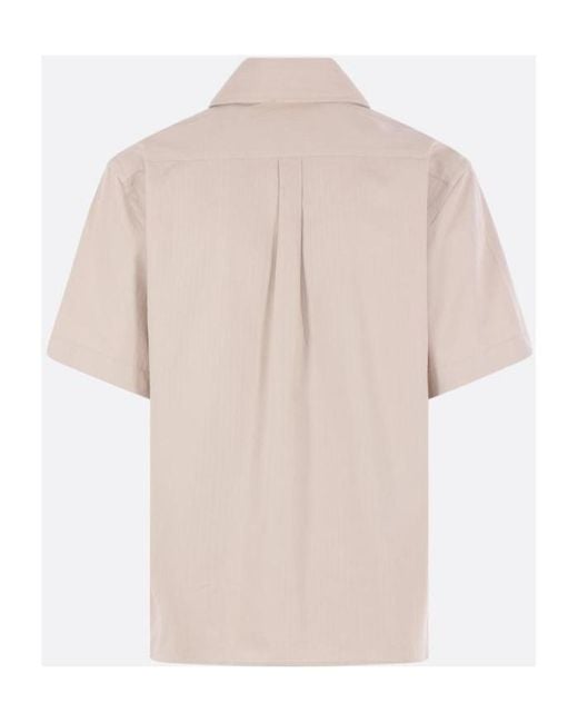 Eleventy White Short-Sleeved Button-Up Shirt for men