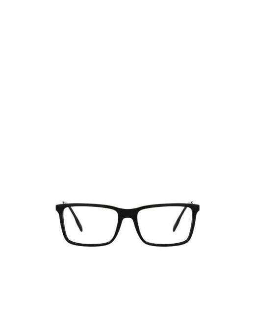 Burberry White Eyewear Rectangular Frame Glasses for men