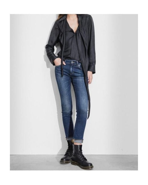 Dondup Blue Tapered Denim Trousers
