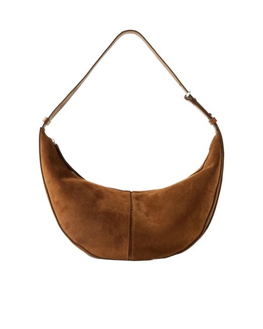 Proenza Schouler Brown Sliding Patchwork Suede Shoulder Bag