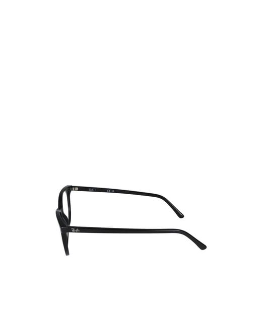 Ray-Ban White Elliot Square Frame Glasses for men