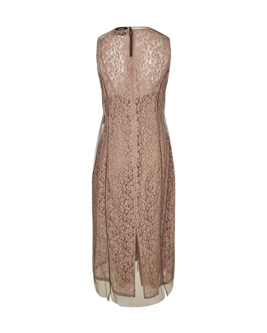 Fendi Brown Lace Dress