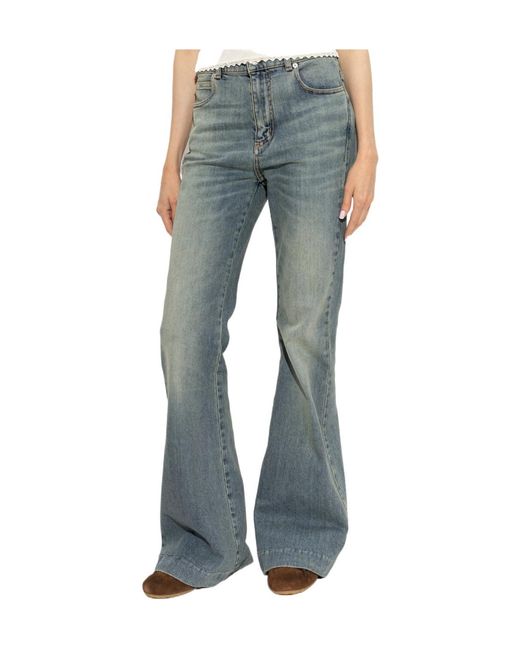 McQueen Gray Belt-Loop Jeans