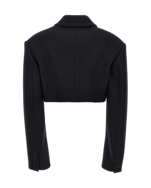 Stella McCartney Blue Long-Sleeved Cropped Jacket