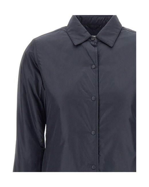 Aspesi Blue Snap-Button Long-Sleeve Casual Jacket