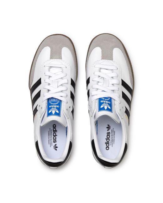 Adidas Originals White Samba Og Low-Top Sneakers