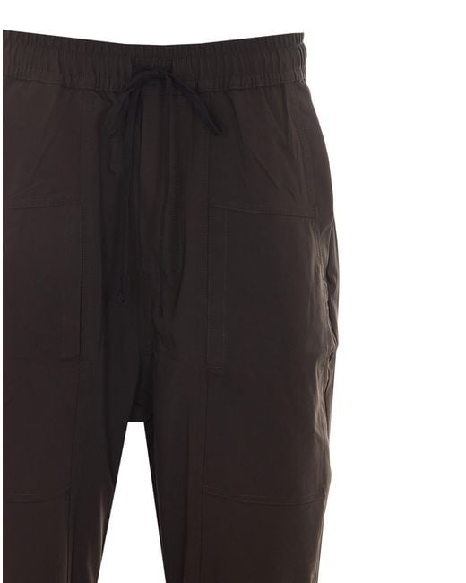 Thom Krom Black Woven Low Crotch Trousers for men