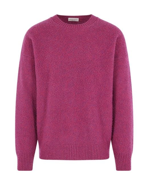Roberto Collina Pink Crew-Neck Wool Sweater for men