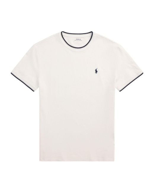 Polo Ralph Lauren White Logo Short-Sleeved T-Shirt for men