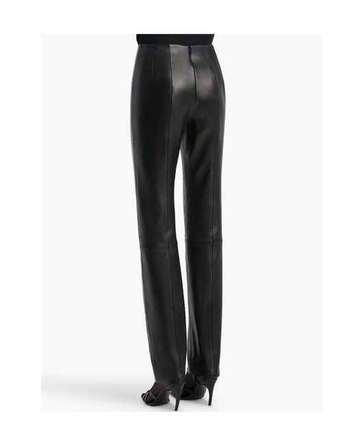 Khaite Black High-Rise Straight-Leg Pants