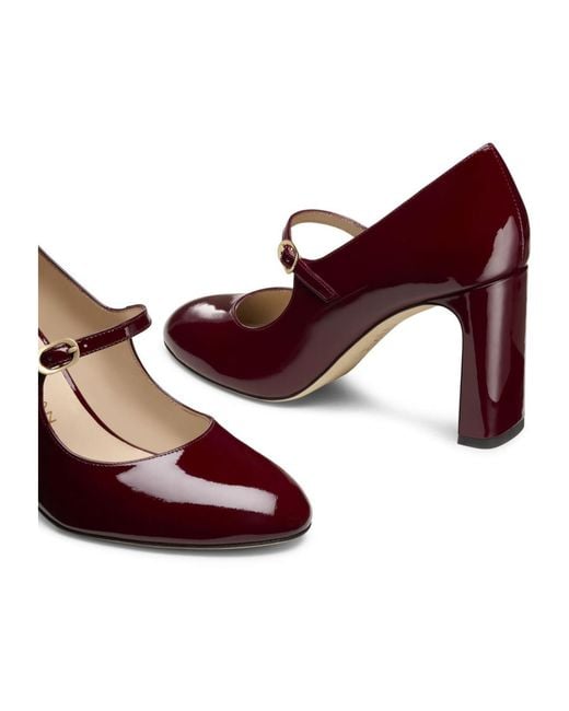 Stuart Weitzman Red Babette Mary Jane 85