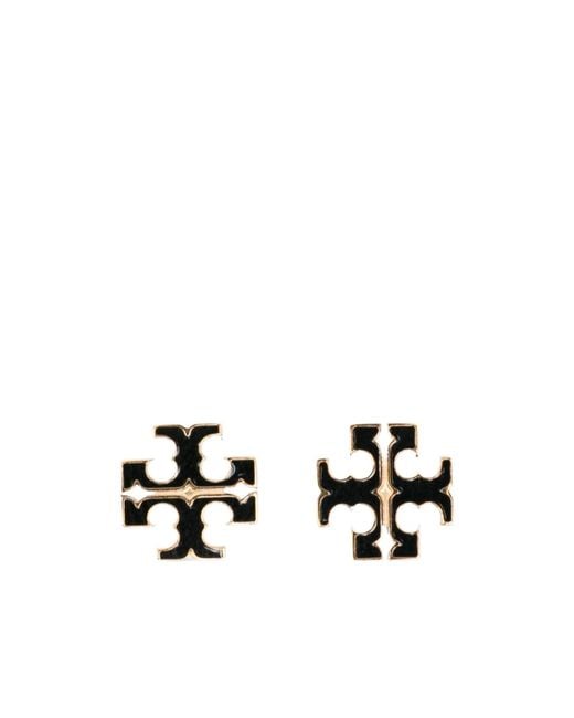 Tory Burch White Enamel Earrings