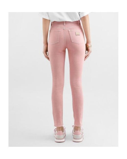 Dolce & Gabbana Pink High Waist Skinny Jeans