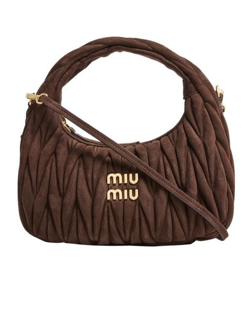Miu Miu Brown Wander Hobo Bag