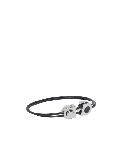 Ferragamo White Logo Bracelet for men