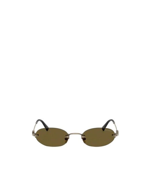 Miu Miu Multicolor Eyewear Oval-Frame Sunglasses
