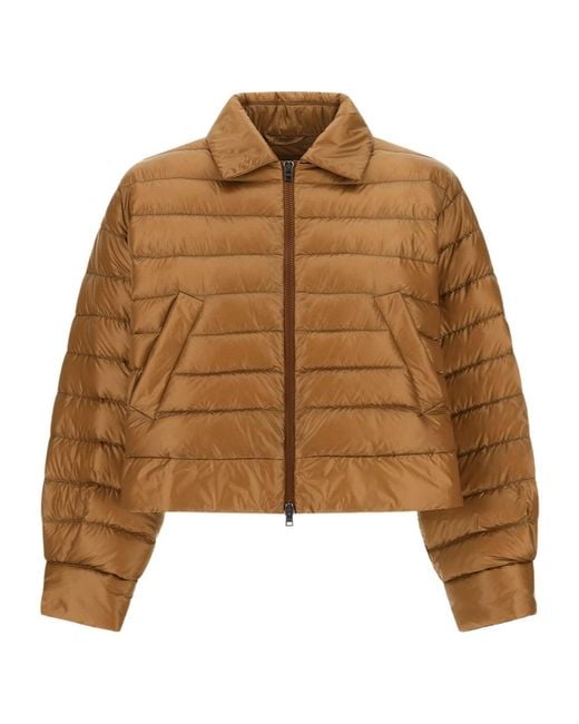 Herno Brown Boxy Quilted Down Jacket