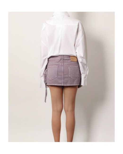 The Attico Purple The Pocket Mini Skirt