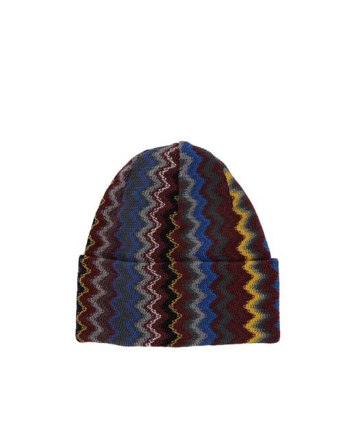 Missoni Blue Patterned Hat for men
