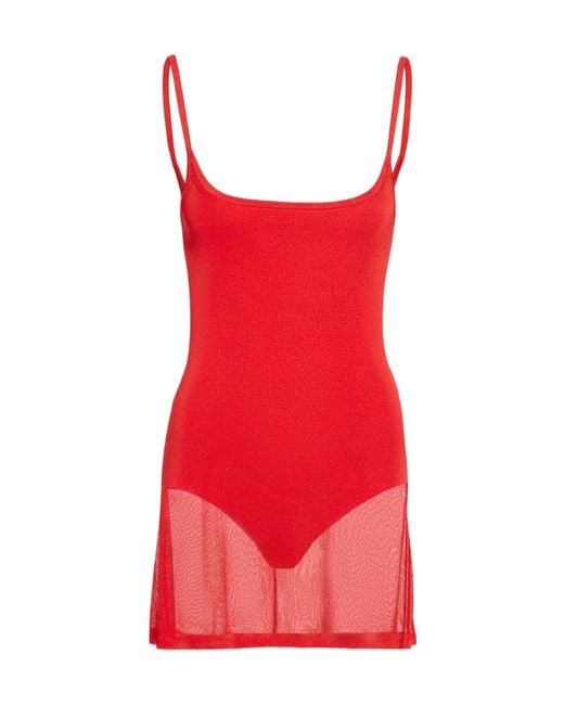 Jacquemus Red La Robe Maille Minidress