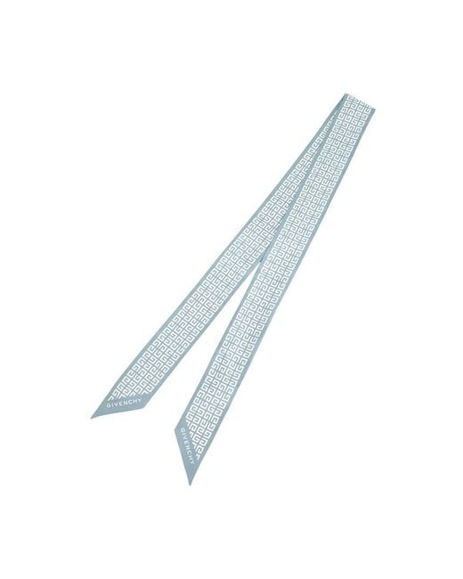 Givenchy Blue Pointed Silk Scarf