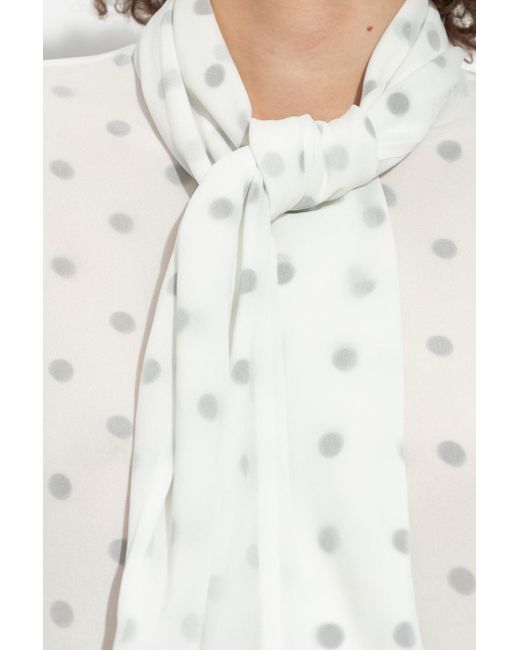 Acne White Layered Blouse