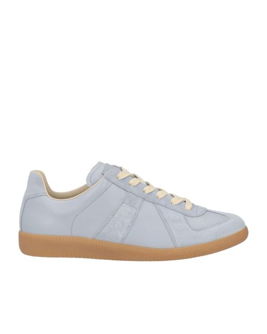 Maison Margiela White Plain Suede Casual Sneakers