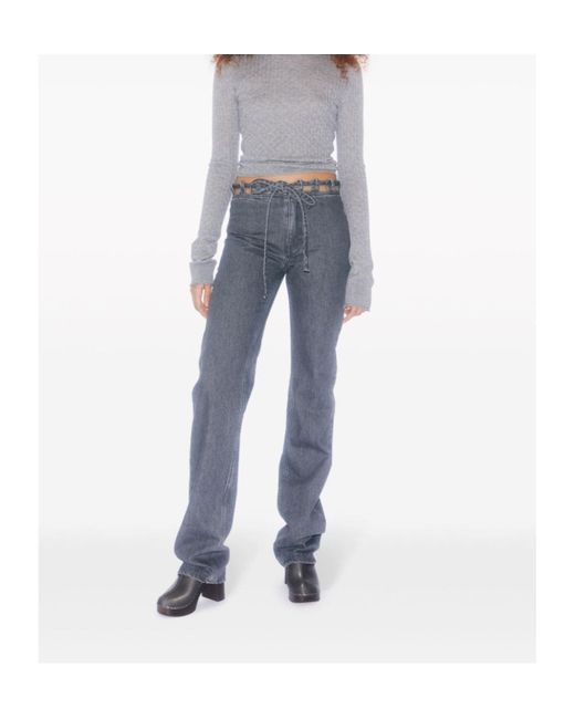 Filippa K Blue Lace Waist Jeans