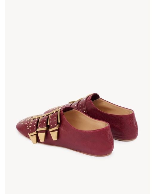 Chloé Red Chloé Susanna Flat Shoes