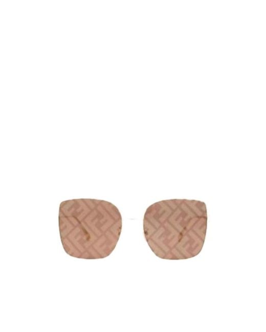 Fendi Pink Eyewear Oversized Frame Sunglasses for men
