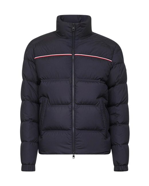 Moncler Blue Long Sleeve Cotton Coat for men