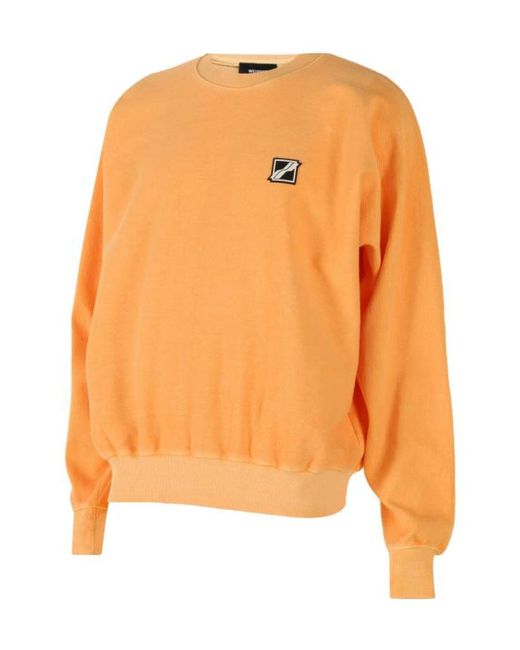we11done Orange Logo Details Sweater for men