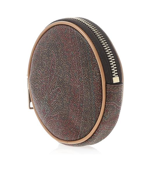 Etro Gray Zippered Clutch