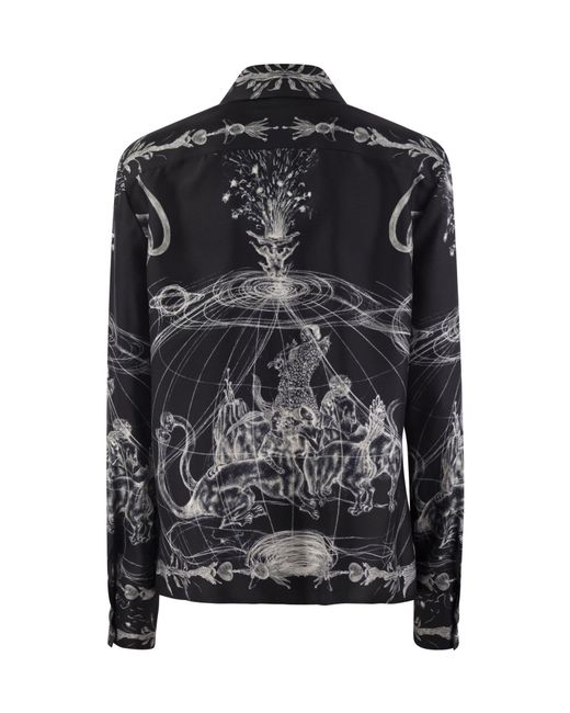 Fabiana Filippi Black Long Sleeved Graphic Printed Shirt