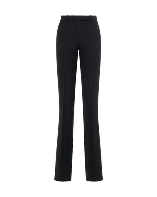 Tom Ford Black Virgin Wool Blend Twill Straight Pants