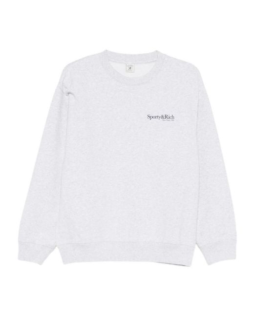 Sporty & Rich White Long-Sleeved Sweatshirt