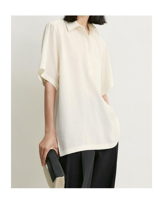 Totême  White Chest-Pocket Polo Shirt