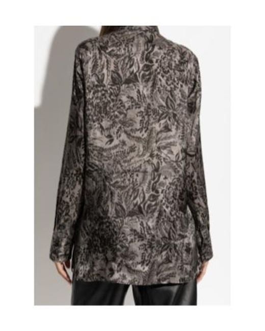 Golden Goose Deluxe Brand Gray Printed Buttoned Shirt
