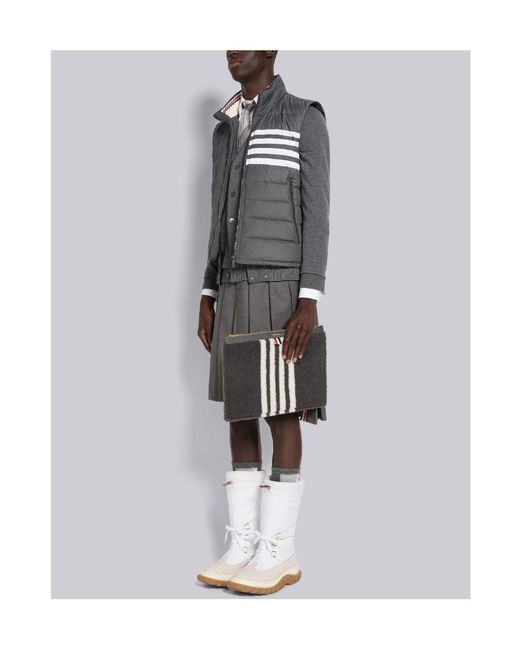 Thom Browne Black 4-Bar Stripe Document Holder for men