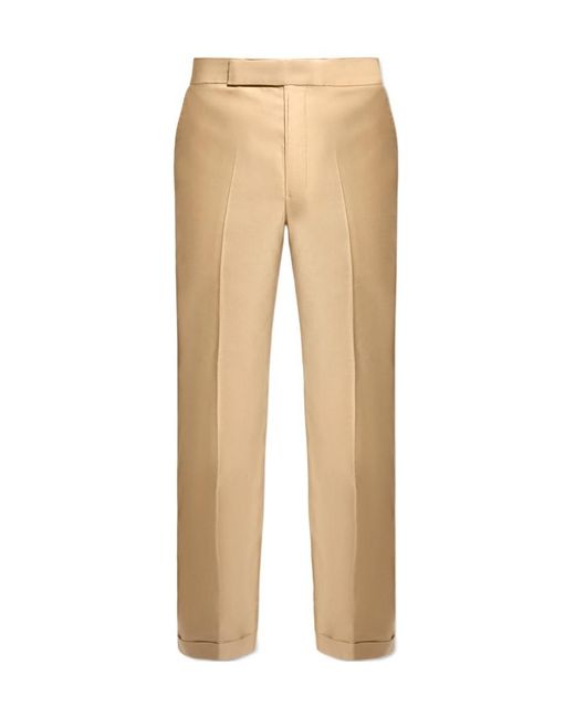 McQueen Natural Straight-Leg Tailored Trousers for men