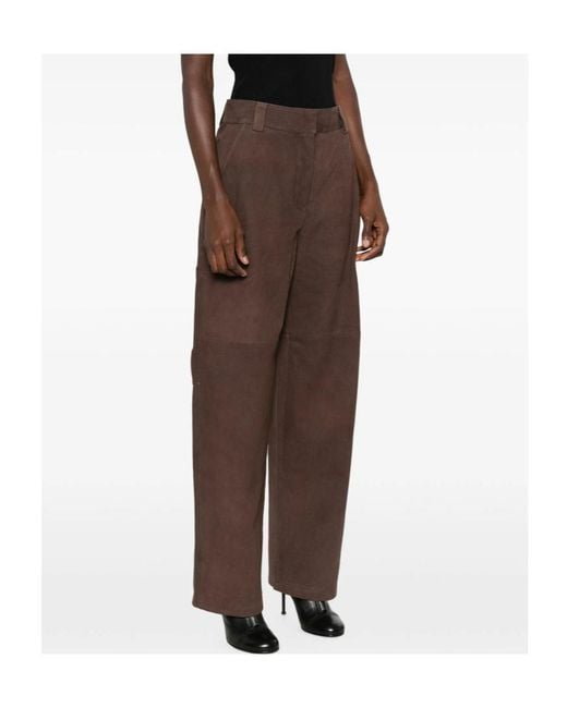 IRO Brown Casual Trousers With Belt Loops