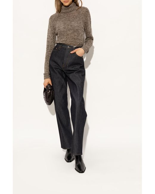 Totême Black Totême The City Pointed-Toe Chelsea Boot
