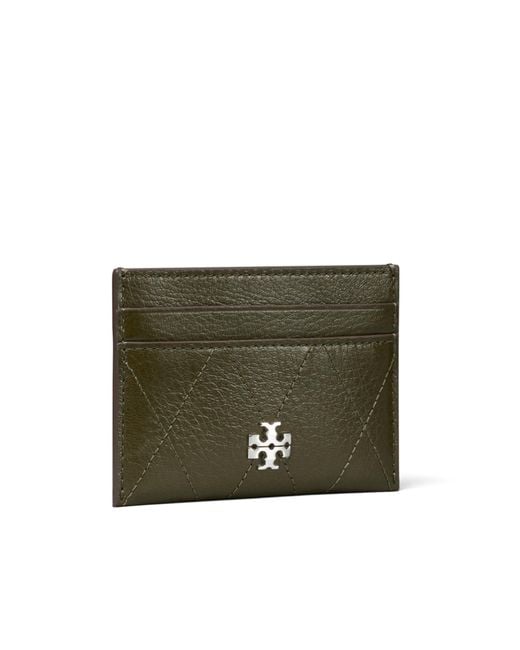 Tory Burch Green Slim Card Holder