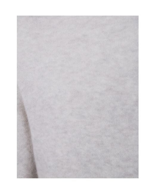 Nuur White High-Neck Long-Sleeved Sweater for men