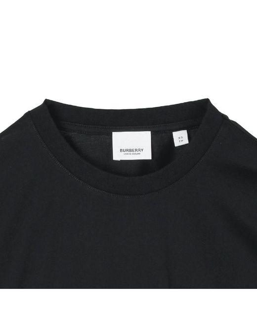 Burberry Black Vintage Check-Detailed Crewneck T-Shirt for men