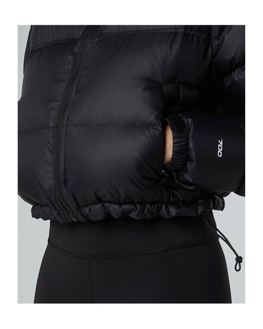 The North Face Black Nuptse Cropped Padded Jacket