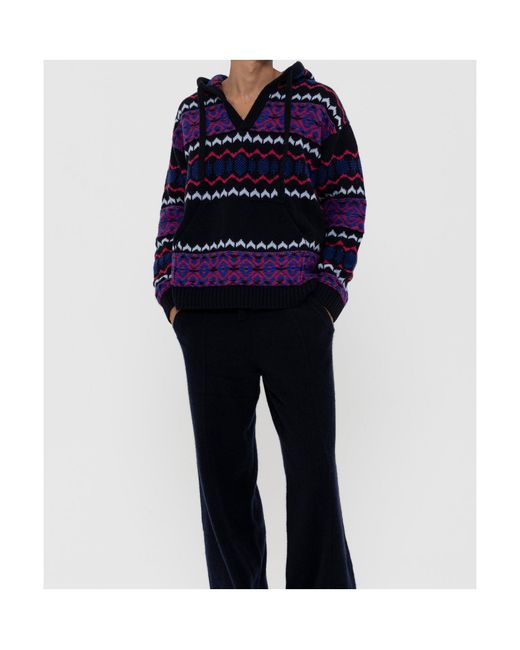 Laneus Purple Hooded Sweater for men